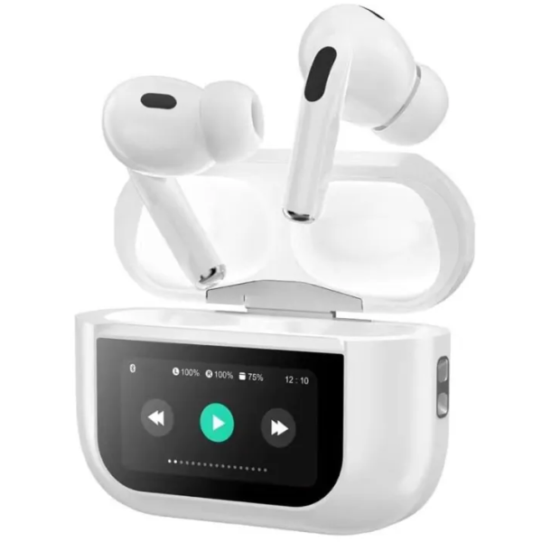 Airpods A9 Pro Touch Screen Display with ANC ENC TWS Earbuds - Image 3